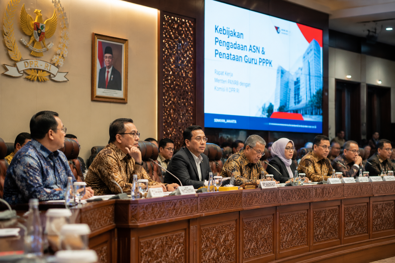 Guru PPPK Bisa Ikut Seleksi CPNS Mulai 2027 2 Suasana rapat kerja koordinasi KemenPANRB dan pimpinan DPR RI di Kompleks Parlemen Senayan membahas kebijakan CPNS guru.